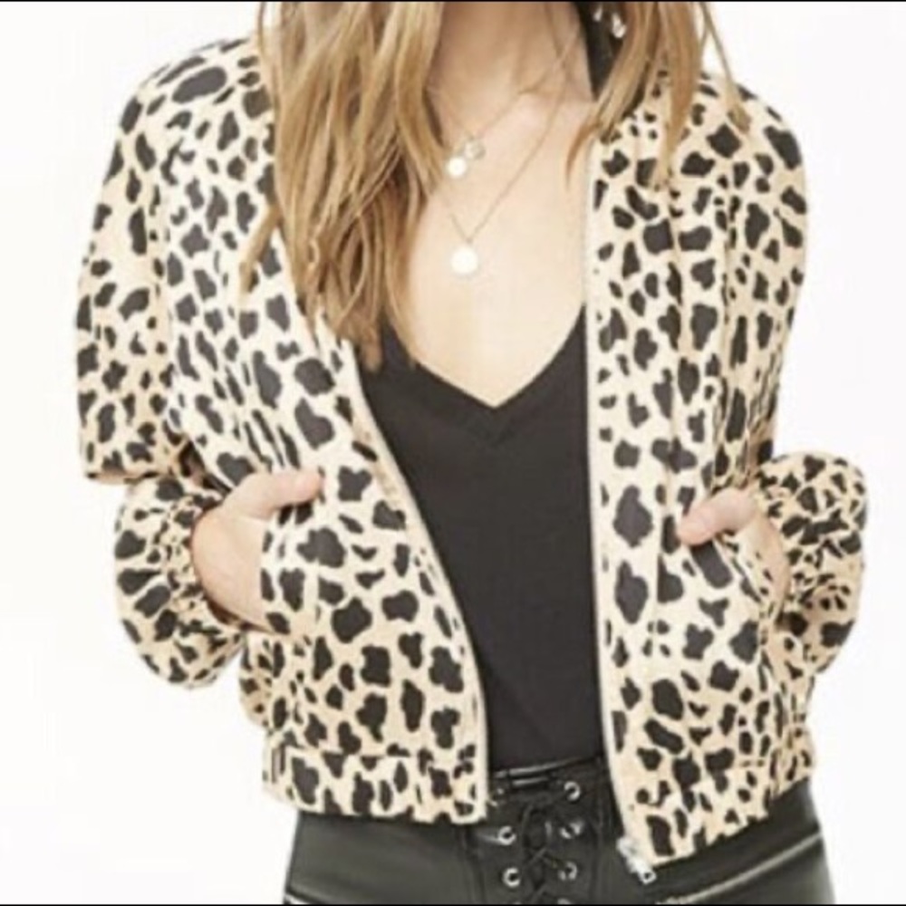 Forever 21 animal print jacket